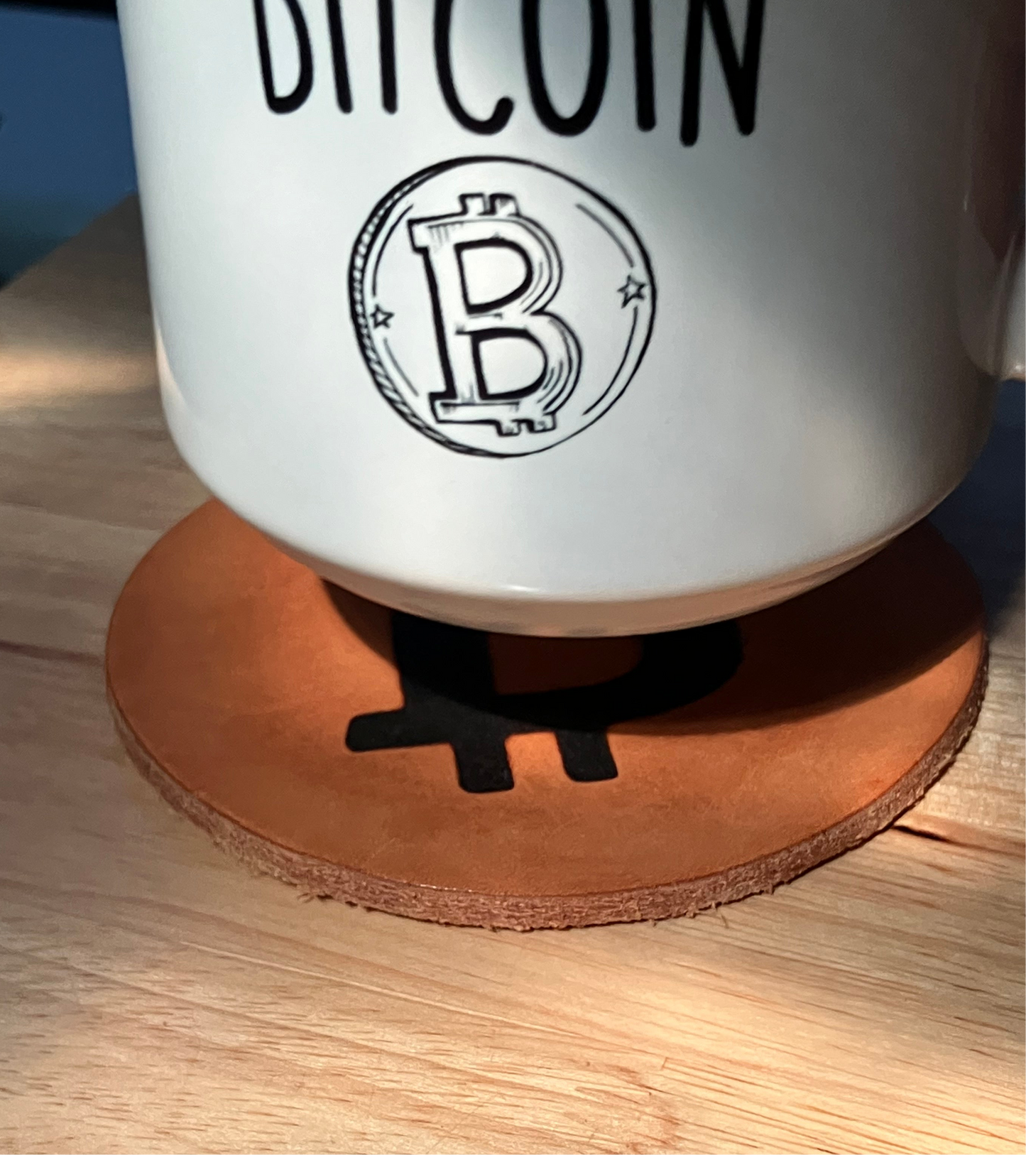 Original Leather - Bitcoin Coaster