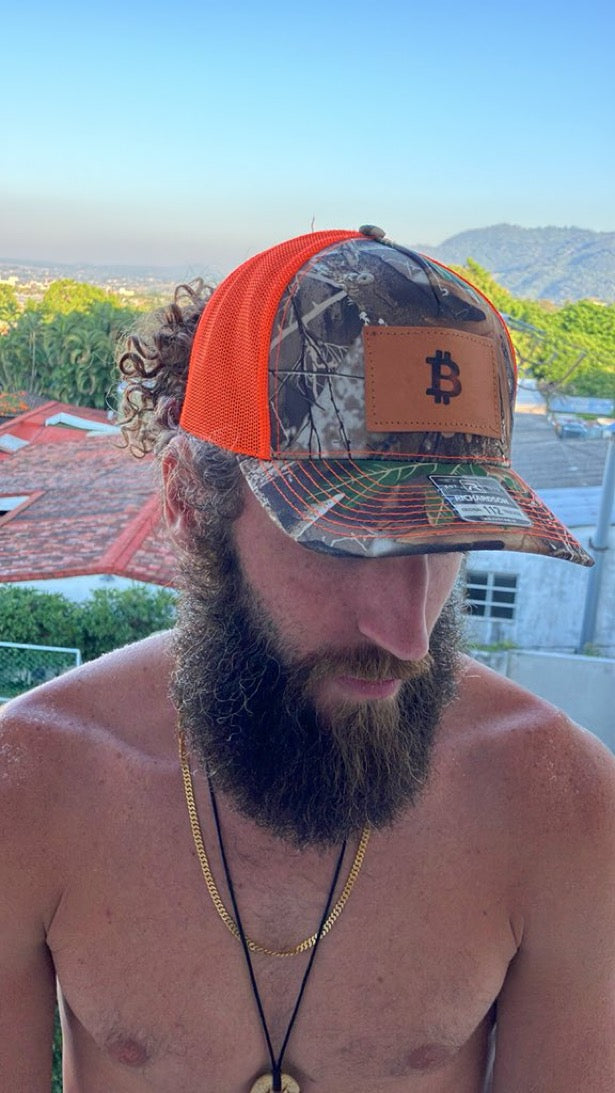 “Hunting for Sats” Leather Patch Hat