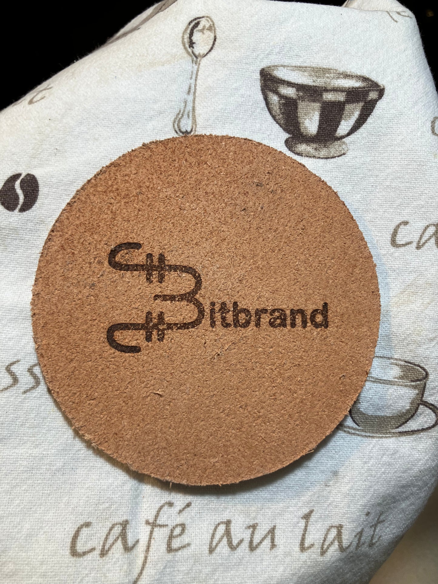 “Btc Time” Leather Coaster