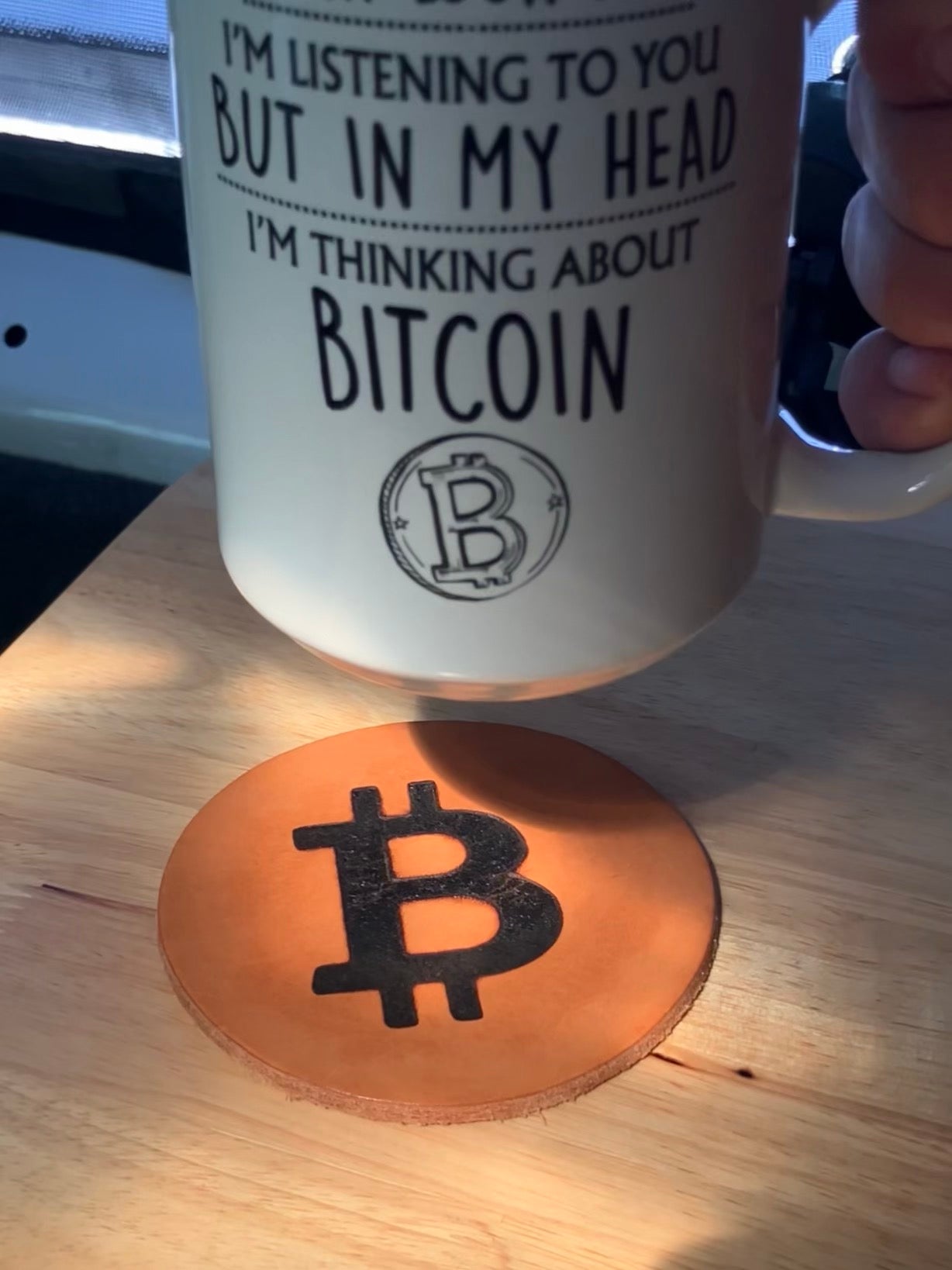 Original Leather - Bitcoin Coaster