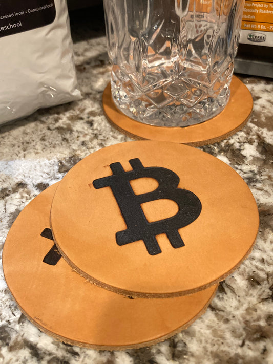 Original Leather - Bitcoin Coaster