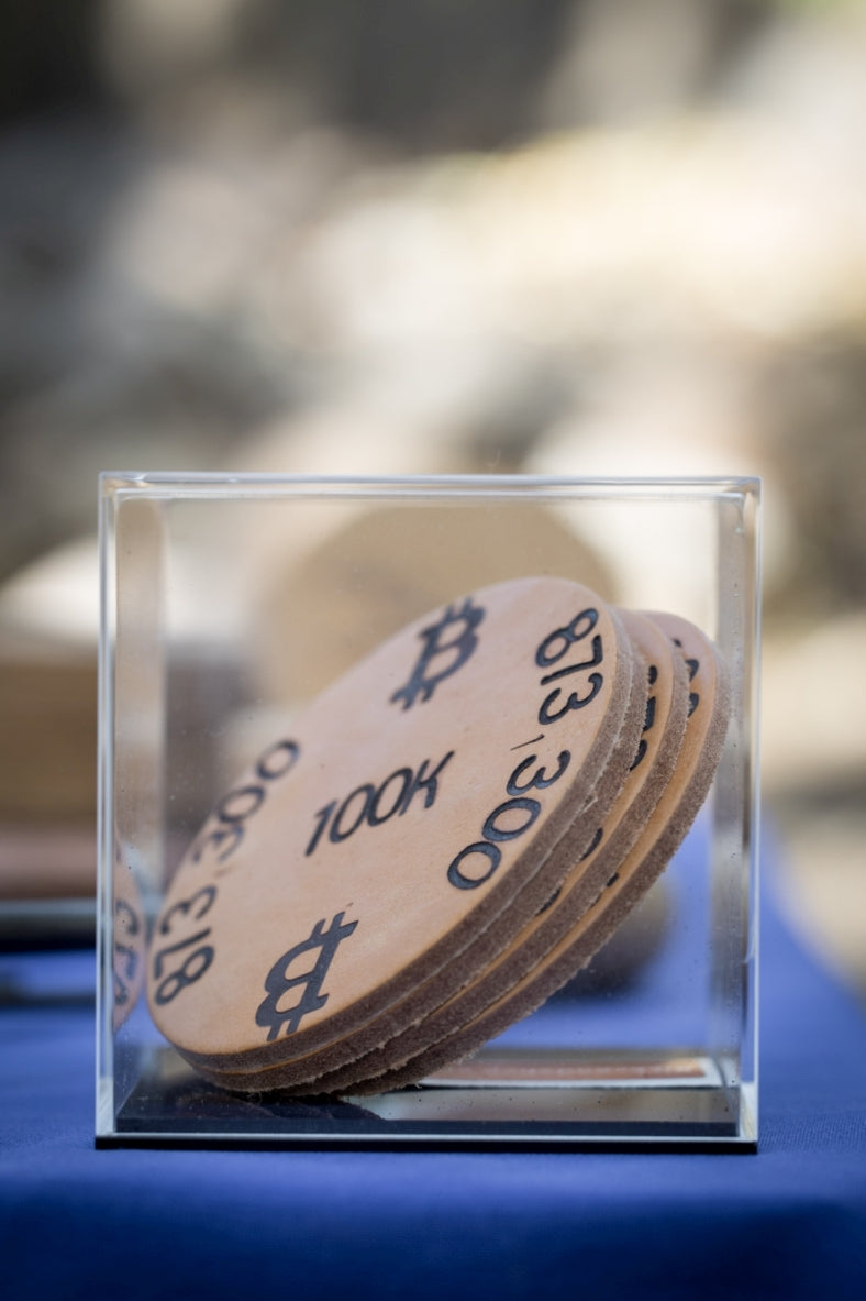 The “100K Edition” Leather Coaster