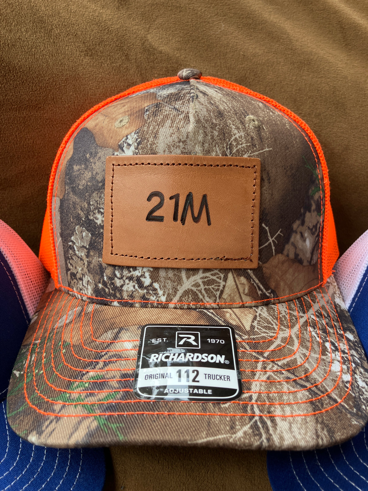 “21M” Genuine Leather Patch Hat