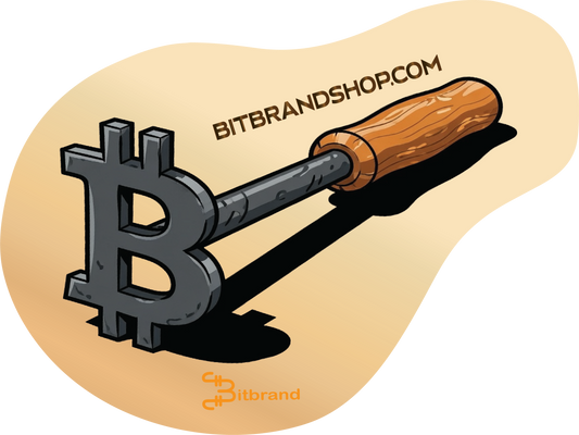Bitcoin Branding Iron Sticker - light variant