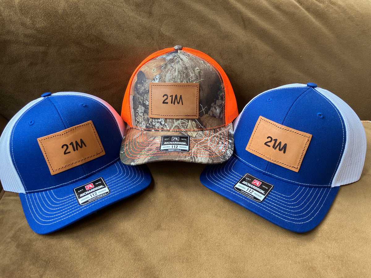 “21M” Genuine Leather Patch Hat