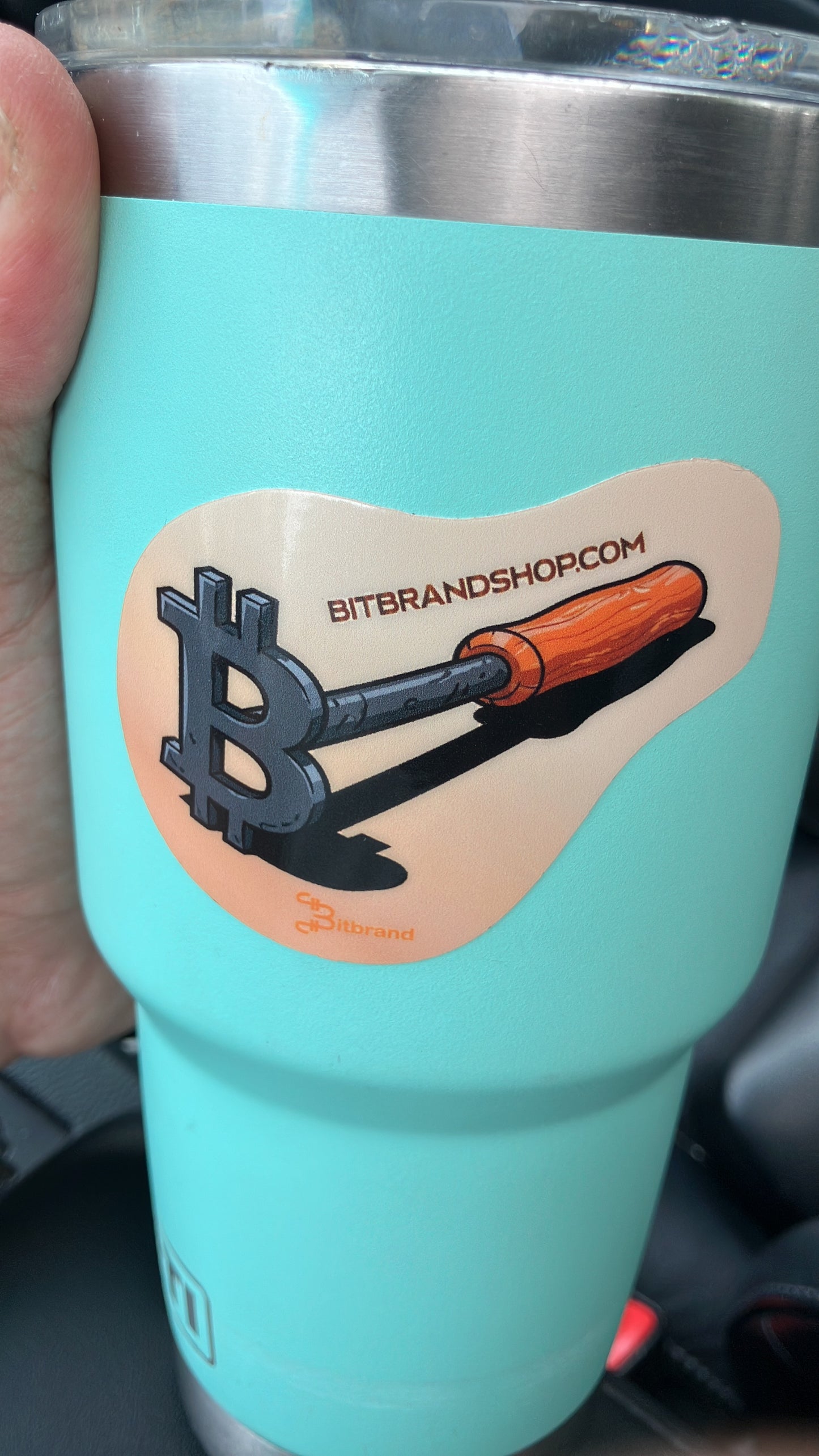 Bitcoin Branding Iron Sticker - light variant