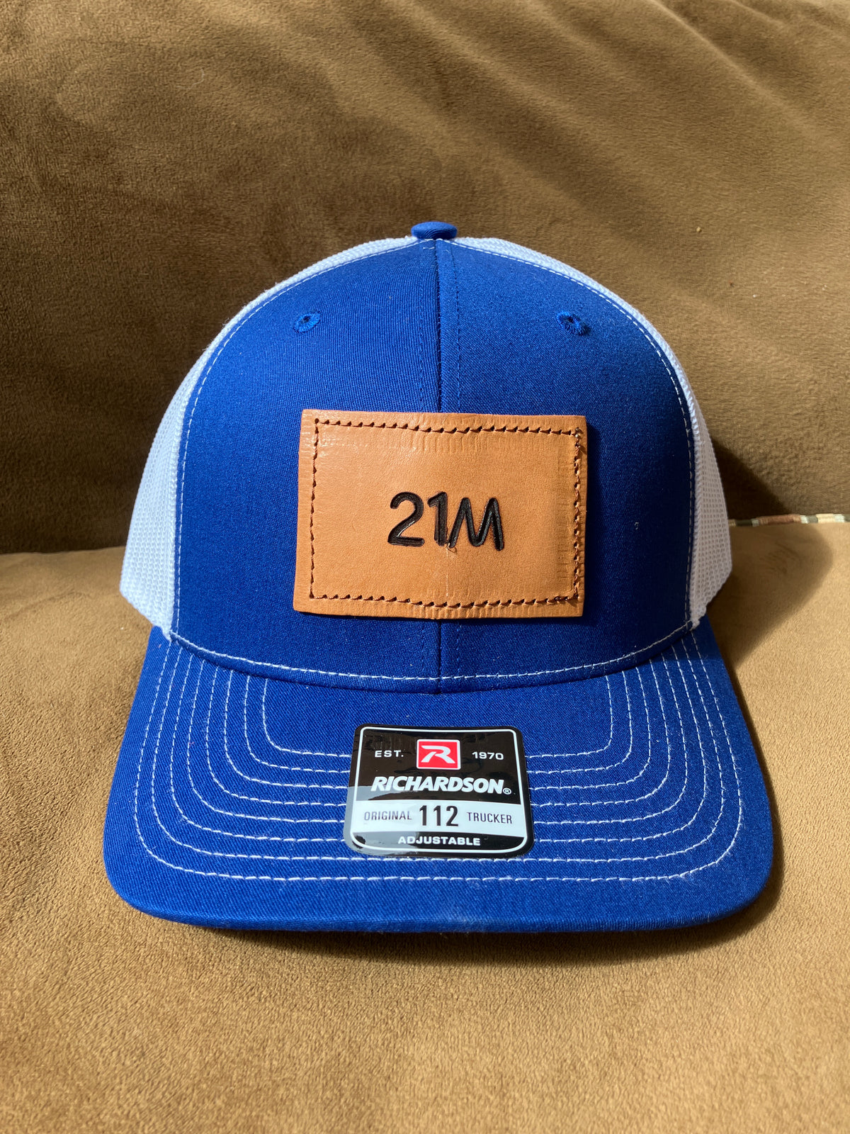 “21M” Genuine Leather Patch Hat